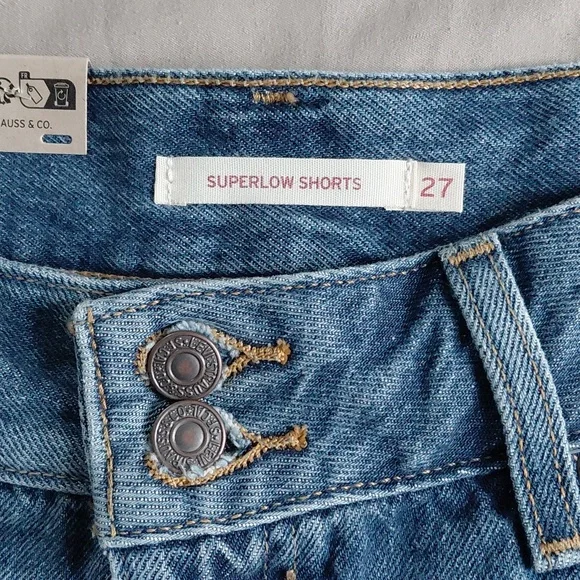 Levi's Superlow Short In Queen Of Kings Sz 27 Nwt - Picture 7 of 14